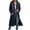 Navy, variant on Women's Long Cardigan Coat with Zipper and Pockets Button Front Loose Fit Duster Outerwear M Size Navy