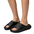 thumbnail image 4 of Willtoo Mens Shower Shoes Open Toe Non Slip Slides Comfy Hollow Drain Slip on Sandals Lightweight Soft Sole Home Slippers, 4 of 4