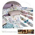thumbnail image 7 of Twin XL Size Comforter Set, 3 Pieces Vibrant Colors Botanical Floral Fluffy Bedding Set, Garden Style Purple Flower Pattern Comforter with 2 Pillowcases for All Seasons-Twin XL Size, 7 of 7