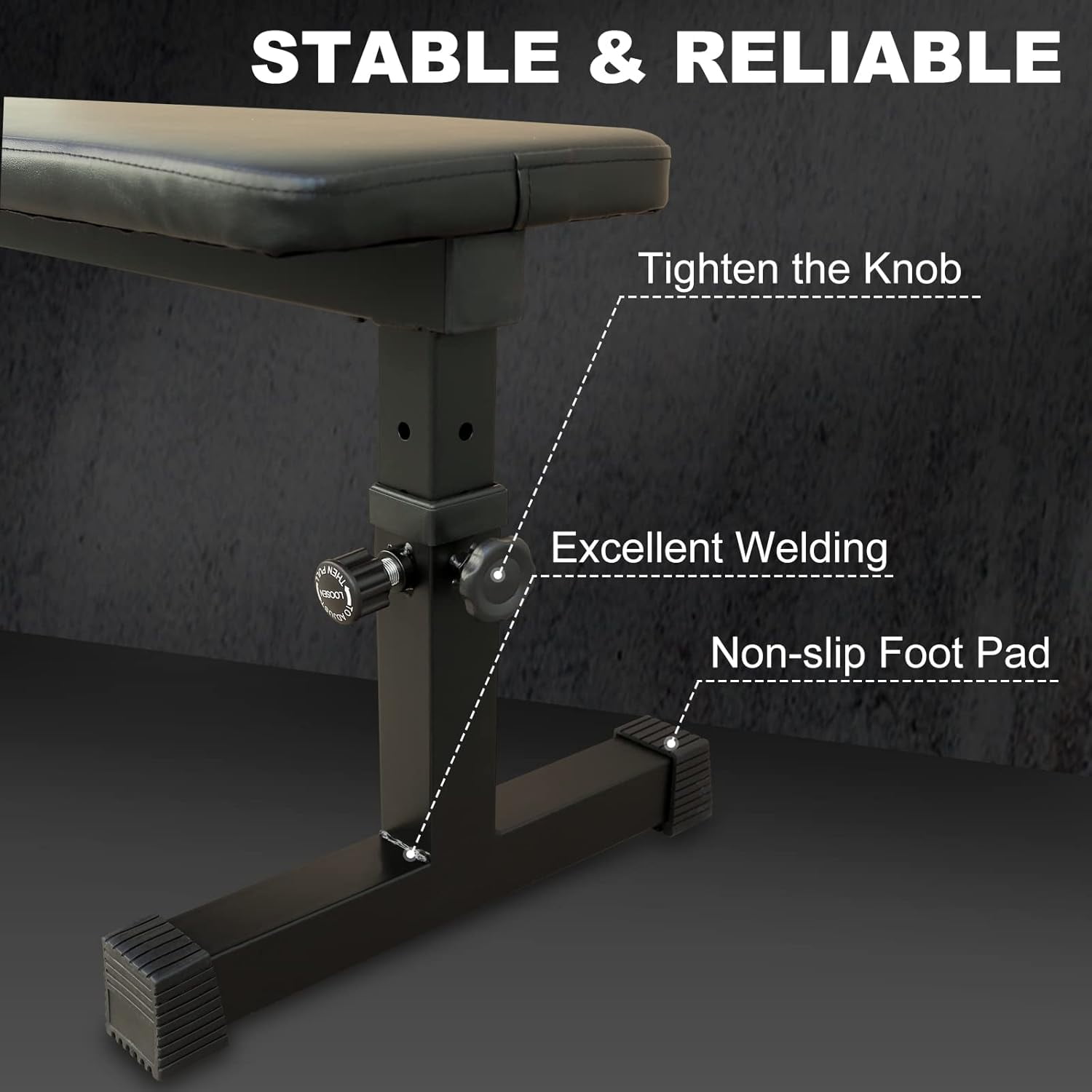 Flat Weight Bench, Flat Workout Bench, Gym Mini Workout Bench, Flat Benches for Home with 5-Level Adjustable Height