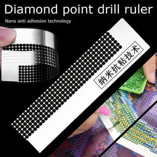 ubrand 2 Piece Diamond Painting Ruler Stainless Steel Ruler Diamond Drawing  Tool with 400 Blank Grids for Diamond Painting Round Full Drill and