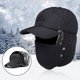 thumbnail image 4 of Sombrero cálido de invierno con cara completa desmontable al aire libre a prueba de viento Labymos  Sombrero, 4 of 7