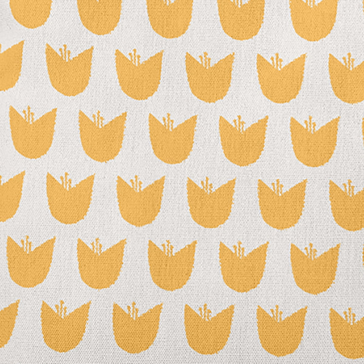 16"x16" Simply Daisy Simple Tulip Design Poly Indoor/Outdoor Pillow, Yellow Qty 1