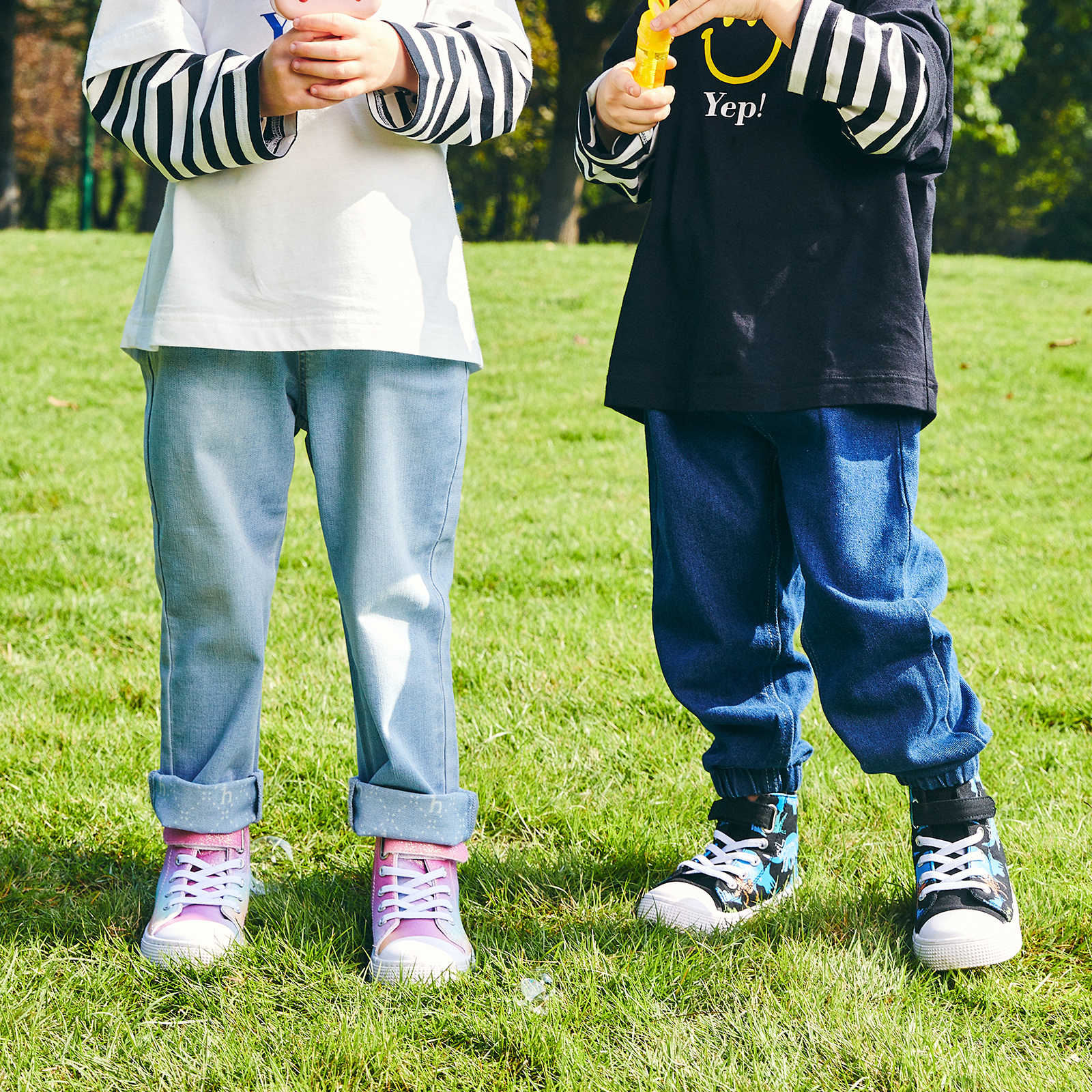 Kids High-Top Canvas Sneakers with Dinosaur Print photo 5