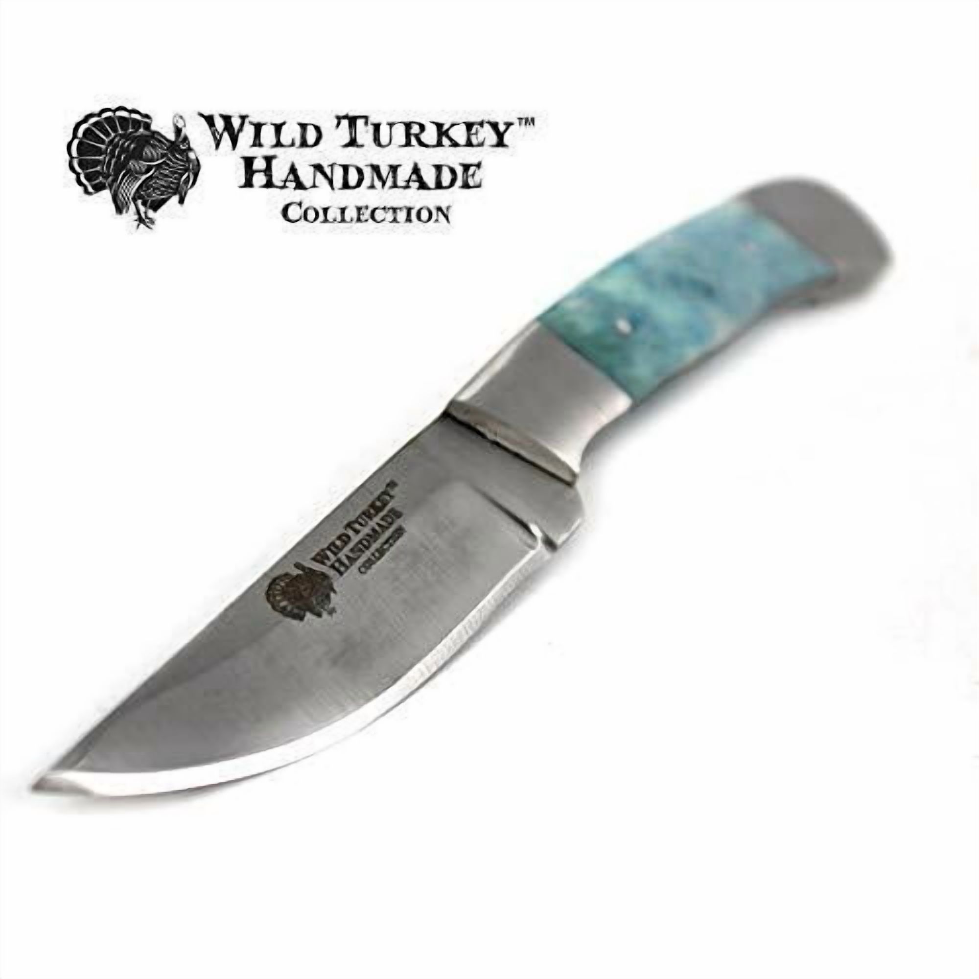 Wild Turkey Handmade Collection Fixed Blade Skinner Hunting Knife w. Sheath