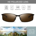 thumbnail image 2 of Gafas de Sol Polarizadas SUNGAIT para Hombre con Montura Metálica Rectangular, 2 of 6