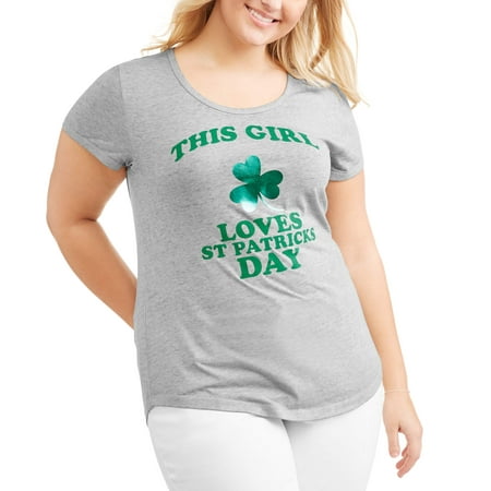 Rocker Girl Junior Plus Saint Patricks's Day Graphic Tee