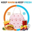 thumbnail image 3 of Insulated Lunch Bag for Men & Women, Reusable Small Cooler Tote for Work, Travel & Picnic, Adult Lunch Box with Compact & Durable,Corduroy Strawberries Pink, 3 of 7