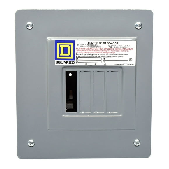 Centro de Carga Schneider QOD4F 60 A 1f 3h 4sp Nema 1 De Empotrar