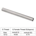 thumbnail image 3 of Unique Bargains G1/2 Female Thread 250mm Stainless Steel Straight Pipe Coupling Fitting, 3 of 5