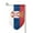 Fillet, variant on Serbian Flag Garden Flag Double Sided Small Flag Yard Home Decorative Flags Banner 12.5 x 18 Inch Square