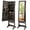 Brown, variant on Costway Contemporary MDF Jewelry Cabinet with LED Lights in Brown