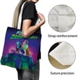 thumbnail image 3 of Night of the ZoopocalypseBolso de tela con estampado de lienzo para mujer, bolsa de compras reutilizable y estética, con cremallera interior, regalo para mujer,38*45cm., 3 of 6