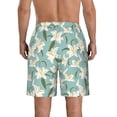 thumbnail image 3 of Naloa Lilies Flowers Men's Beach Shorts, Surfing shorts, Swim trunks, Quick Dry Swim Trunks for Surfing Beach Fun - Large, 3 of 9