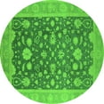 thumbnail image 1 of Ahgly Company Indoor Round Oriental Green Industrial Area Rugs, 5' Round, 1 of 4