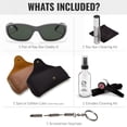 thumbnail image 2 of Ray-Ban RB2016 DADDY-O Rectangle Shaped Non-Polarized Sunglasses for Men & Women - Includes Official RAYBAN Eyewear Kit - Ideal Formal & Casual Wear Sunglasses - Green Lens, 2 of 7