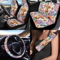 thumbnail image 2 of Uorisanigo Highland Cow Mandala 10 Pack Car Seat Covers Full Set with Comfortable Car Steering Wheel Cover Auto Water Cup Pad and Seat Belt Cover and Chapstick Holder Fit for Cars,Suvs, 2 of 7