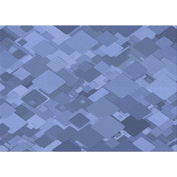Ahgly Company Machine Washable Indoor Rectangle Transitional Sky Blue Area Rugs, 2' x 3'