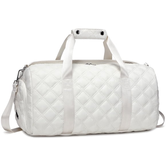 Bolsa de viaje Octsky para gimnasio con compartimentos para zapatos y artículos húmedos, color beige