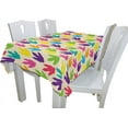thumbnail image 3 of Coolnut Dinosaur Footprints Tablecloth Modern Table Cover for Home Decoration, Spill Proof Cloth Washable for Dinner Picnic, 60"x108", 3 of 6