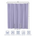 thumbnail image 4 of Split Shower Curtain for Transfer Bench, Pure Lavender Fabric Shower Curtains for Bathroom, Simple Solid Color Tub Sliding Transfer Bench Waterproof Bath Curtains 72"x78", 4 of 9