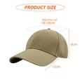 thumbnail image 2 of Sombrero de béisbol de algodón Hardtop para hombres y mujeres, sombrero de protección solar sólido, sombrilla, sombrero de lengua de pato, sombrero de béisbol caqui, 2 of 6