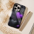thumbnail image 6 of Dark Purple Heart Glossy Waterdrop iPhone Case for Teenagers Adults Valentine's Day Gift Compatible with iPhone 11/12/13/14/15/16 (Pro Max/Plus), 6 of 9