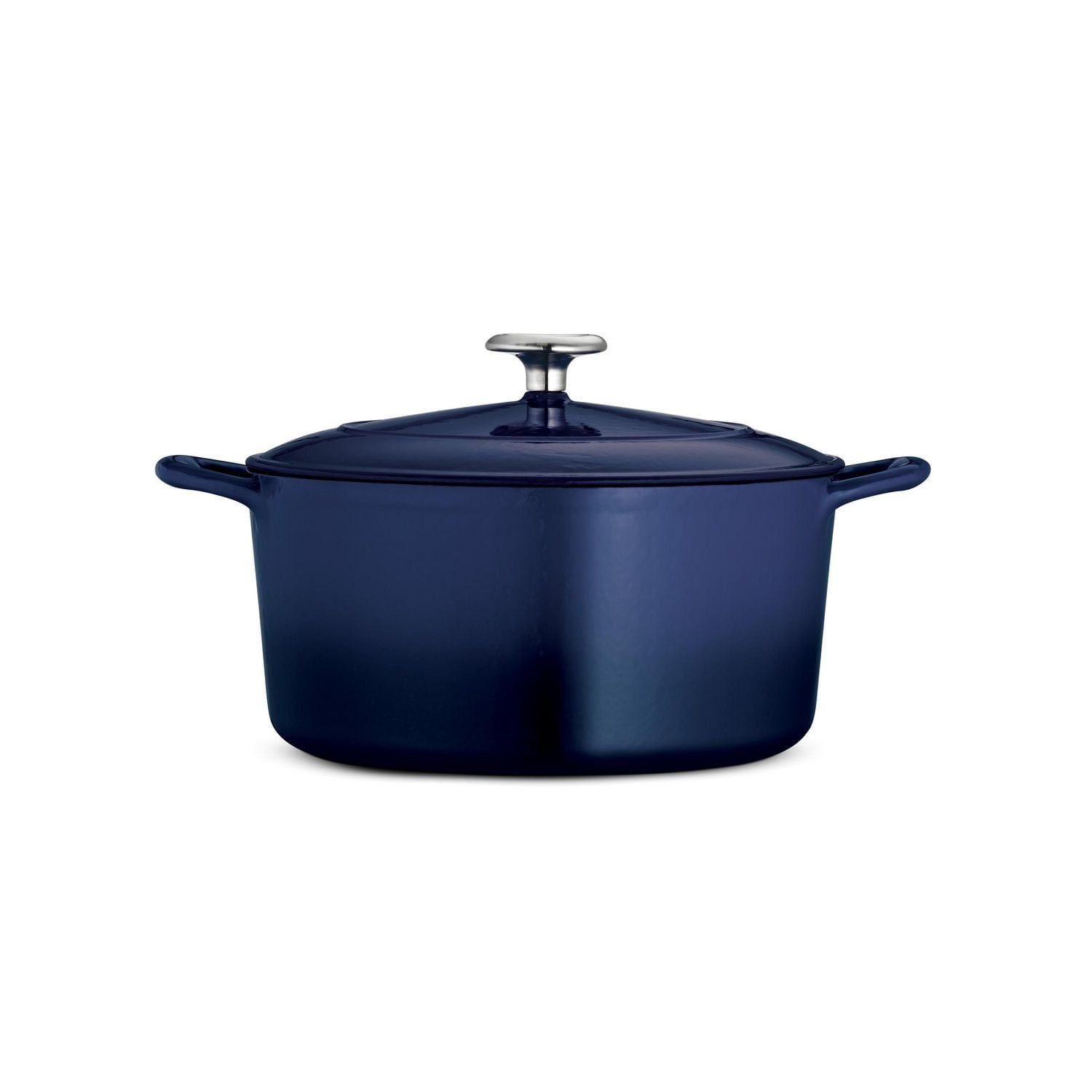Tramontina Enameled Cast Iron Covered Round Dutch Oven, 5.5-Quart, Gradated Cobalt, 80131/075DS