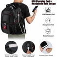 thumbnail image 3 of Mochila para hombres, mochila de viaje extra grande de 50 l con puerto de carga USB, mochilas universitarias de negocios compatibles con TSA para portátiles de 17 pulgadas, negro Namotu CZYD-XM35, 3 of 7