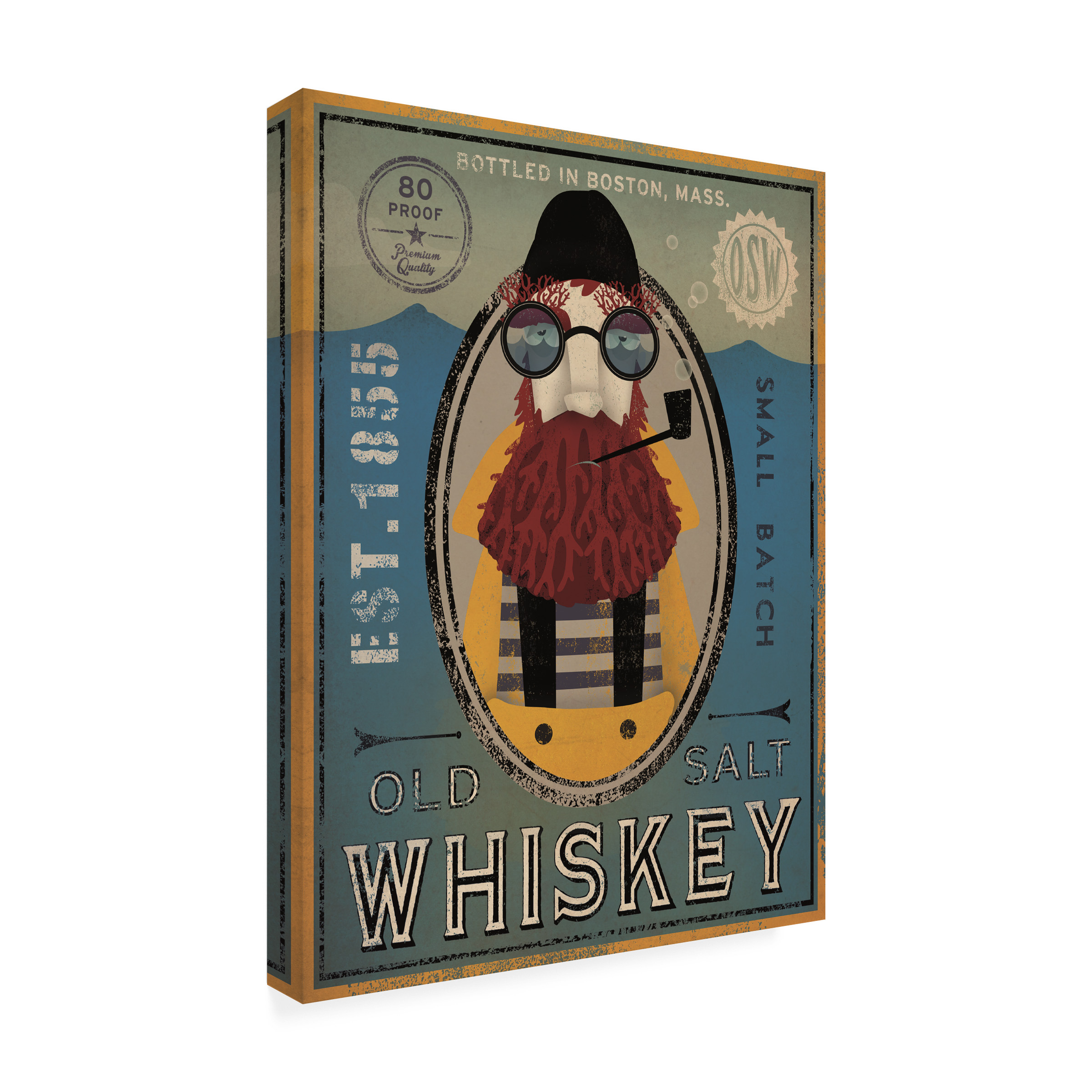 Trademark Fine Art 'Fisherman IV Old Salt Whiskey' Canvas Art by Ryan Fowler