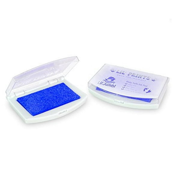Lil' Jumbl Baby Hand & Foot Memory Ink Stamp Keepsake Pad (Blue)