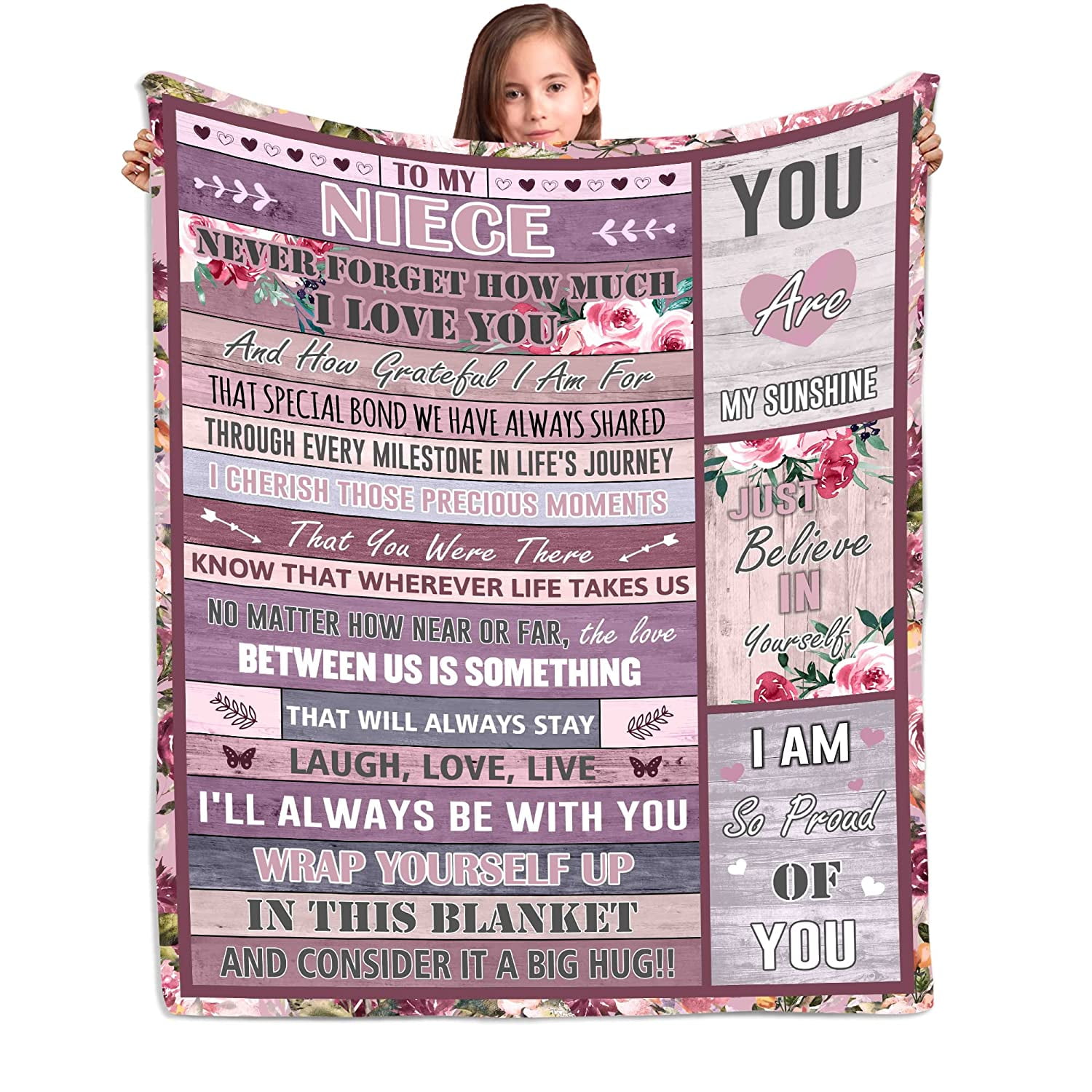 Niece Gifts from Auntie Blanket, Best Niece Gifts, Graduation Gifts for