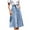 Light Blue, variant on Women's Casual Pocket A-Line Mid-Length Skirt - High Waisted Loose Fit Skirt with Side Pockets for Work, School, and Everyday Comfort,Army Green L