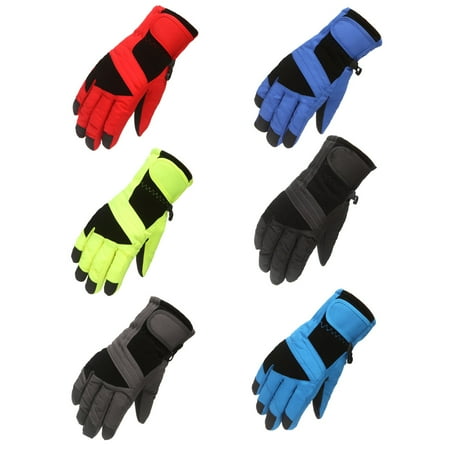 

Aompmsdx Winter Soft Gloves Outdoor Kids Boys Girls Snow Skating Snowboarding Windproof Warm Durable Print Ski Glovesmittens For Children