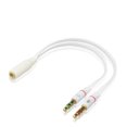 thumbnail image 2 of 3.5mm PC Computer Audio Cable Earphone Cable Conversion Microphone Headset Converter Cable Headphone Jack Adapter Aux Splitter black, 2 of 5