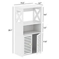 thumbnail image 3 of BYFU Bathroom Storage Cabinet, 4-Tier Small Floor Cabinet Freestanding Organizer with Door and Shelf for Living Room Hallway Kitchen Small Space, White C98, 3 of 3