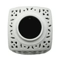 thumbnail image 6 of 12" White Carved Square Ginger Jar, 6 of 7