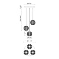 thumbnail image 6 of Alora Lighting MP321203PN Marni 14" Wide Led Multi Light Pendant - Nickel, 6 of 7