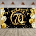 thumbnail image 4 of Birthday Party Banner Home Birthday Theme Backdrop Background Wall Decoration, 70 Years Old, 4 of 6