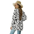 thumbnail image 3 of SCRAWLGOD Cow Print Cardigans for Women Dressy Sweaters for Women Trendy Clothes Size M Long Sleeve Sweater Coat with Pockets Breathable Fall Cardigans for Women Holidays, 3 of 7