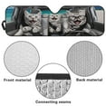 thumbnail image 6 of KUIFORTI Front Windshield Sun Shade Compatible with 1997-2017 Jeep Wrangler Rubicon Sahara TJ JK JKU 2/4 Doors, Funny Cat Sun Blocker for Windshield ,Easy Installation, 6 of 6