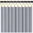 thumbnail image 4 of 20 anillas de cortina de metal con clips, cortinas decorativas para paneles de cortina, diámetro interior de 4,5 cm, dorado, 4 of 5