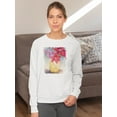 thumbnail image 2 of Artshine Purple Red Lillums Sweatshirt Women -Katie Lloyd Designs, Female Large, 2 of 4