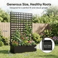 thumbnail image 6 of TABU Metal Planter Box with Trellis, Raised Garden Bed with Trellis, Outdoor Privacy Planter Boxes with Drainage Holes, Black, 6 of 6