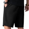 thumbnail image 6 of Dwellite Mens Shorts Waffle Knit Drawstring Shorts Stretch Elastic Waist Summer Beach Lounge Sweat Short Pants with Pocket 2026 Black XL, 6 of 8