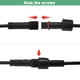 thumbnail image 5 of Uxcell Paquete de 5 Cables de Extensión a Prueba de Agua, 2 Pines de 3.28 Ft/1m con Conectores Masculinos y Femeninos IP67 para Focos [Negro], 5 of 7