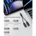 thumbnail image 3 of Dual USB C Headphone and Charger Adapter, 2-in-1 Type C Audio Adapter with Fast Charging, USB TYPE C Splitter Dongle Cable Cord for 15 Series, Galaxy S22/21/20, All Android series（Black）, 3 of 7