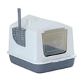 thumbnail image 5 of perfeclan Enclosed Cat Litter Tray Kitty Litter Pan Reusable with Door for Small Animals Rabbit Hooded Cat Litter Case Cat Litter Toilet Gray, 5 of 9