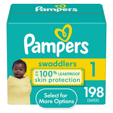 Pampers Swaddlers Diapers Size 1, 198 Count (Select for More Options)