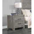 thumbnail image 2 of Cterwk 1pc Nightstand Beside Table with 2 Drawers , Gray, 2 of 6